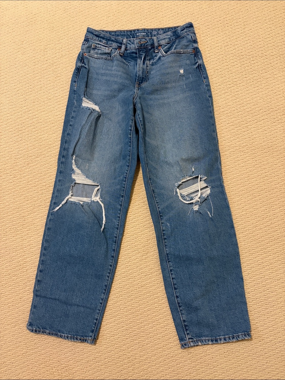 Old Navy | OG Loose Distressed Straight-Leg Jeans
